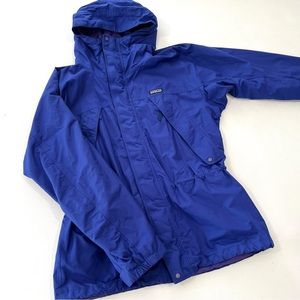 Vintage PATAGONIA • Blue Windbreaker with hood